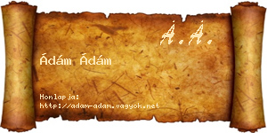 Ádám Ádám névjegykártya