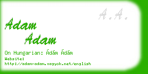 adam adam business card