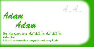 adam adam business card